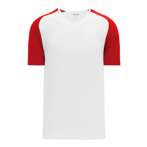 Athletic Knit V-Neck Baseball Jersey with Contrasting Shoulders (BA1375)